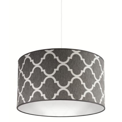 Duolla - Candeeiro suspenso MAROKO 1xE27/40W/230V diâmetro 45 cm cinzento/branco