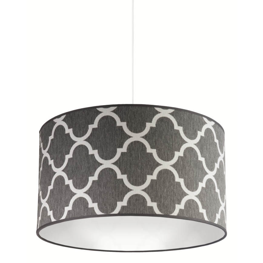 Duolla - Candeeiro suspenso MAROKO 1xE27/40W/230V diâmetro 45 cm cinzento/branco