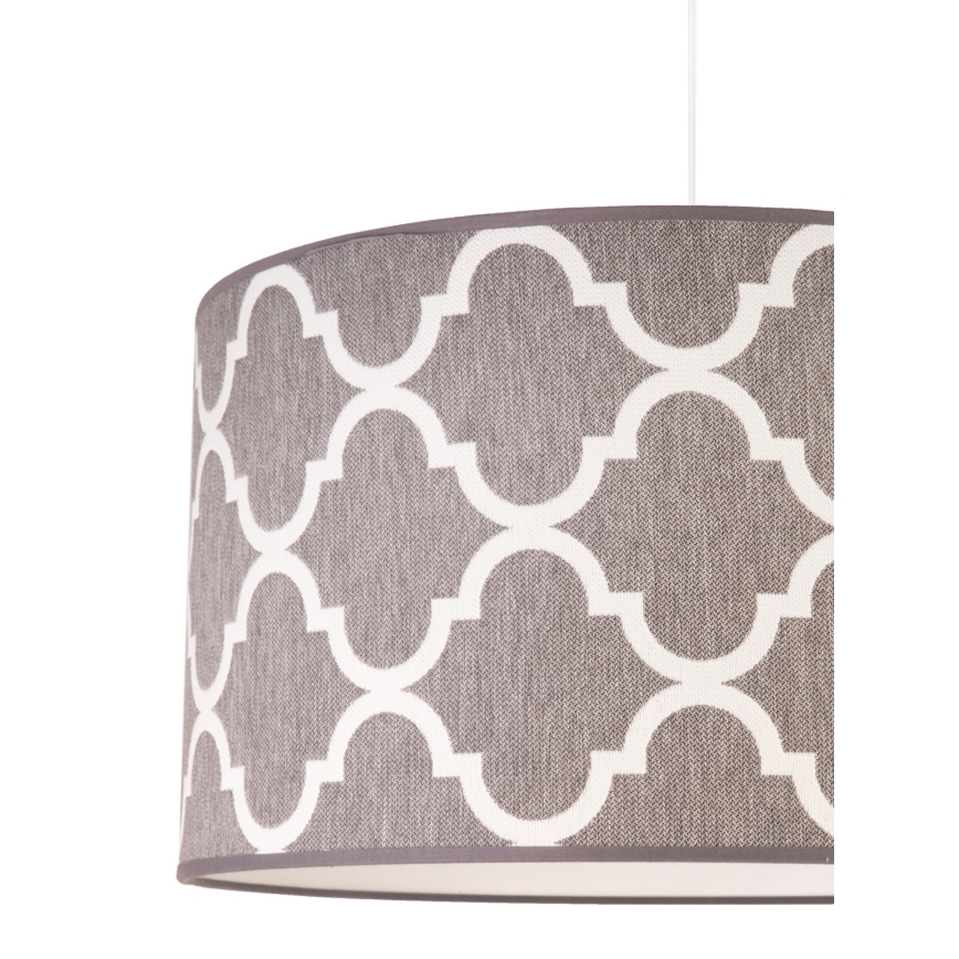 Duolla - Candeeiro suspenso MAROKO 1xE27/40W/230V diâmetro 45 cm cinzento/branco