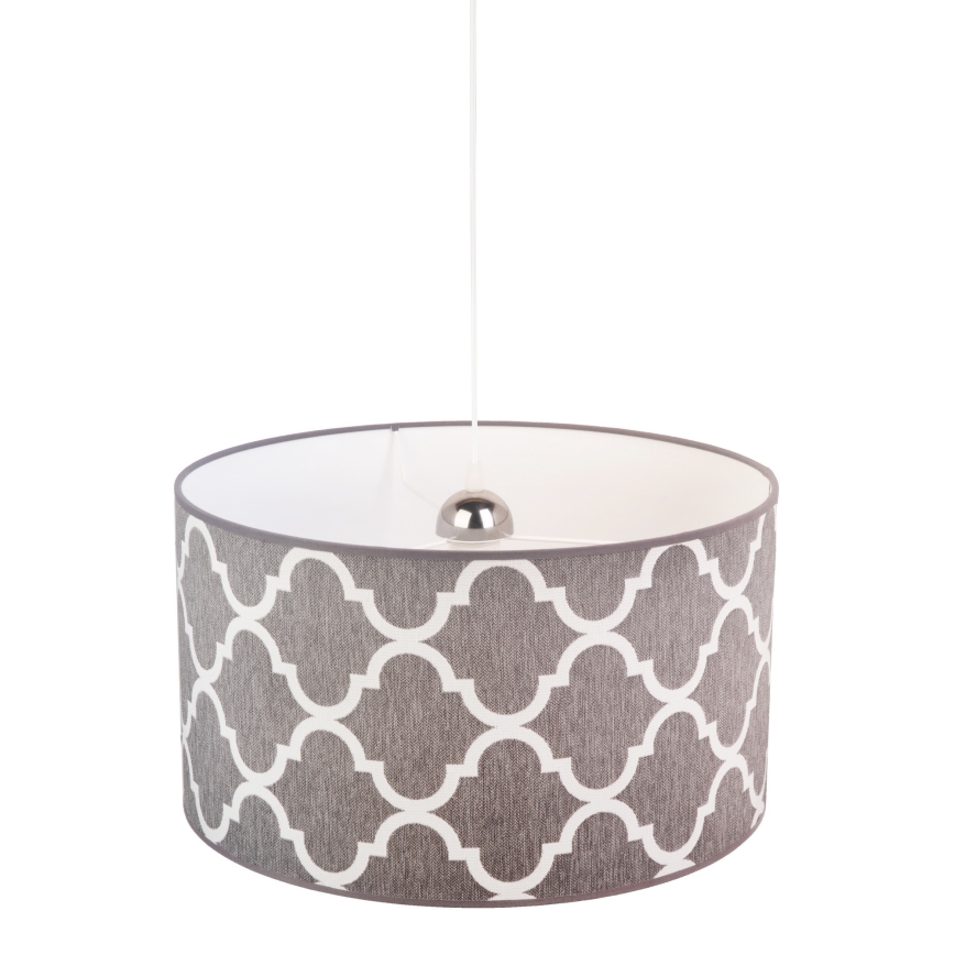 Duolla - Candeeiro suspenso MAROKO 1xE27/40W/230V diâmetro 45 cm cinzento/branco