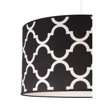 Duolla - Candeeiro suspenso MAROKO 1xE27/40W/230V diâmetro 45 cm preto/branco