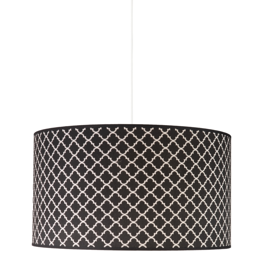 Duolla - Candeeiro suspenso MAROKO 1xE27/40W/230V diâmetro 45 cm preto/branco