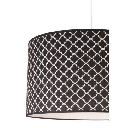 Duolla - Candeeiro suspenso MAROKO 1xE27/40W/230V diâmetro 45 cm preto/branco