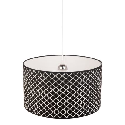 Duolla - Candeeiro suspenso MAROKO 1xE27/40W/230V diâmetro 45 cm preto/branco