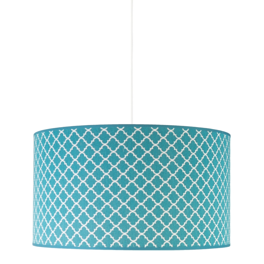 Duolla - Candeeiro suspenso MAROKO 1xE27/40W/230V diâmetro 45 cm turquesa/branco