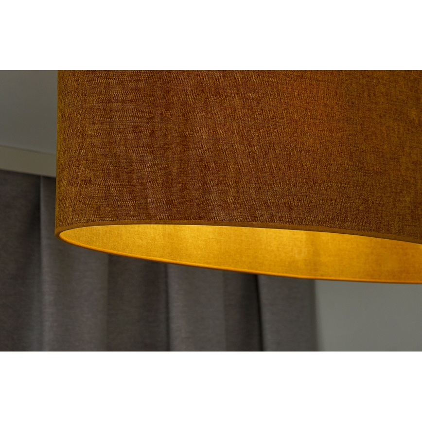 Duolla - Candeeiro suspenso OVAL 1xE27/15W/230V castanho