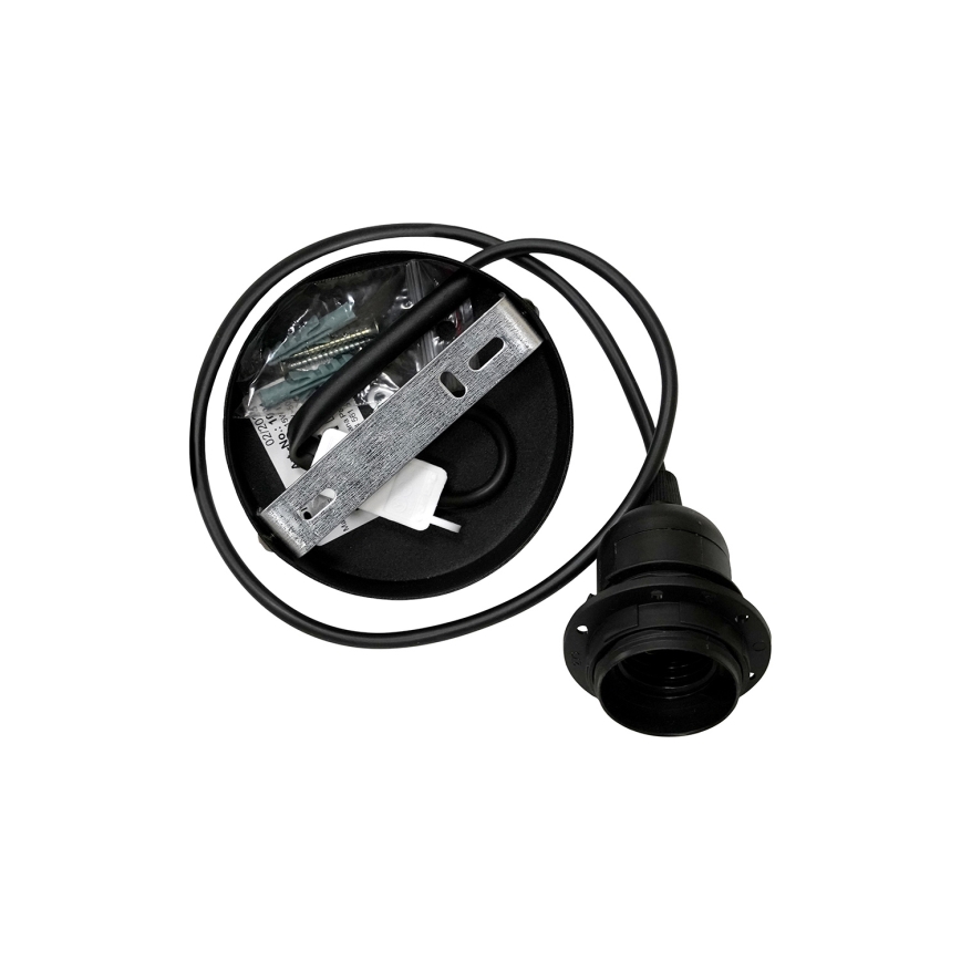 Duolla - Candeeiro suspenso OVAL 1xE27/15W/230V castanho