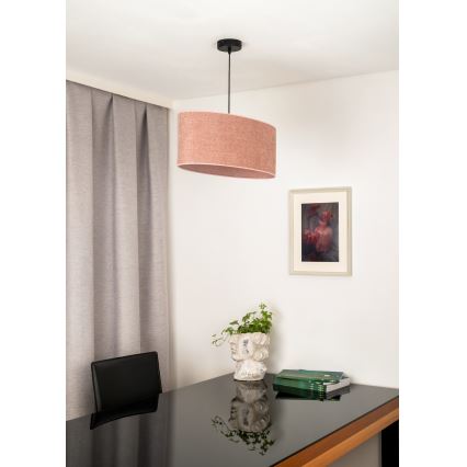 Duolla - Candeeiro suspenso OVAL 1xE27/15W/230V rosa