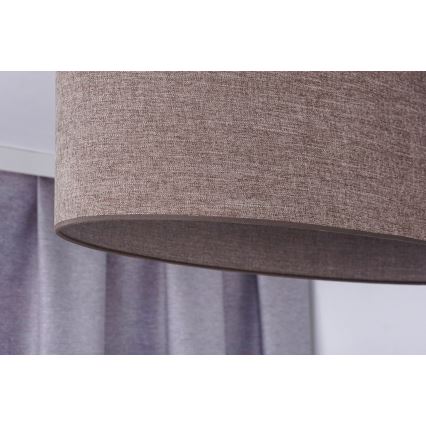 Duolla - Candeeiro suspenso OVAL 2xE27/15W/230V castanho