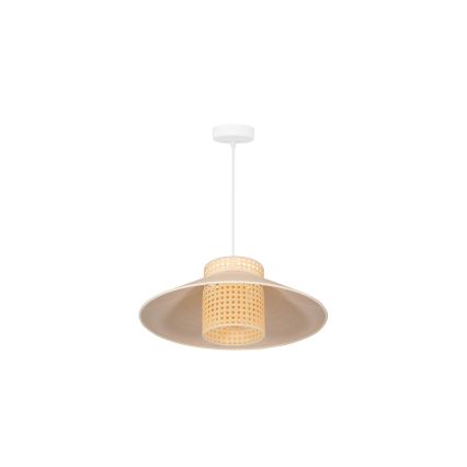 Duolla - Candeeiro suspenso RIO RATTAN 1xE27/15W/230V diâmetro 45 cm bege/vime
