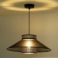 Duolla - Candeeiro suspenso RIO SHINY 1xE27/15W/230V diâmetro 45 cm preto/cobre
