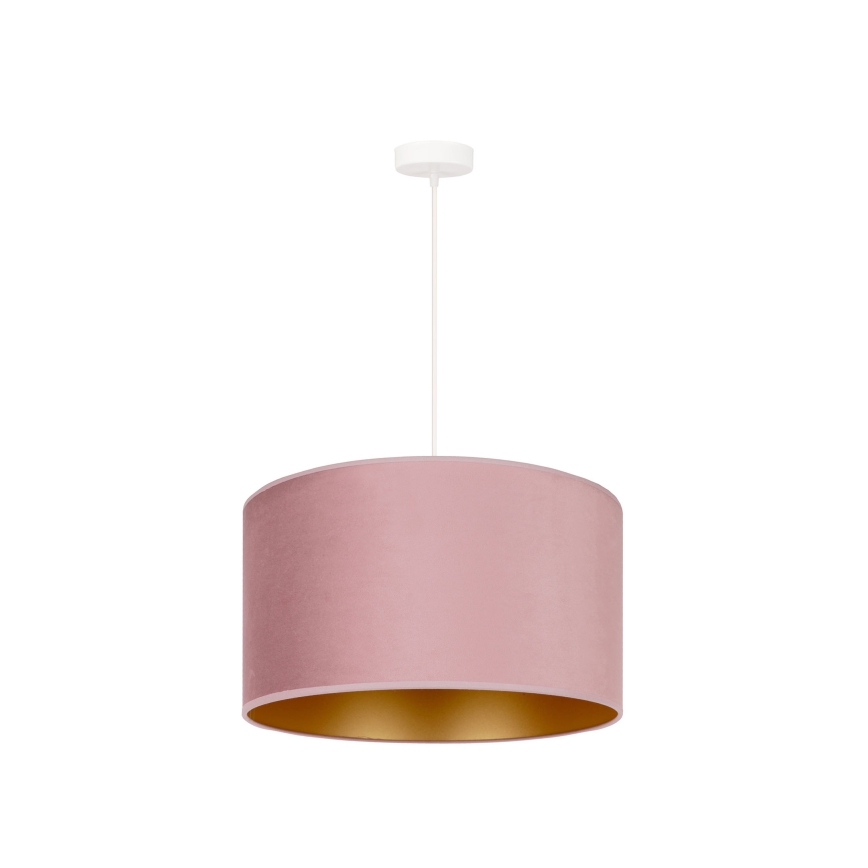 Duolla - Candeeiro suspenso ROLLER 1xE27/15W/230V diâmetro 40 cm rosa/dourado