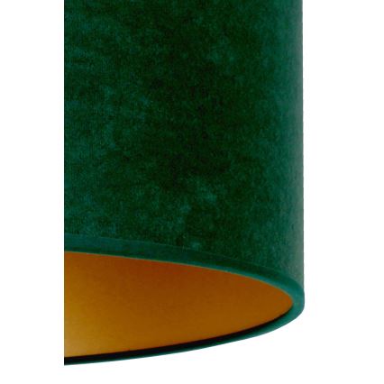 Duolla - Candeeiro suspenso ROLLER 1xE27/15W/230V diâmetro 40 cm verde escuro/dourado