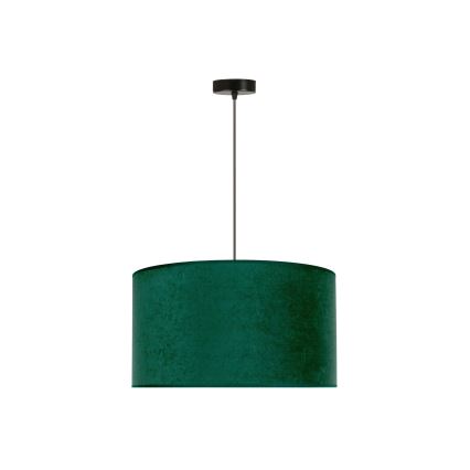 Duolla - Candeeiro suspenso ROLLER 1xE27/15W/230V diâmetro 40 cm verde escuro/dourado