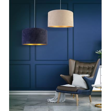 Duolla - Candeeiro suspenso ROLLER 1xE27/40W/230V diâmetro 40 cm azul