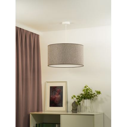 Duolla - Candeeiro suspenso ROLLER ECO RECYCLING 1xE27/15W/230V diâmetro 45 cm castanho