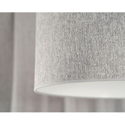 Duolla - Candeeiro suspenso ROLLER ECO RECYCLING 1xE27/15W/230V diâmetro 45 cm cinzento