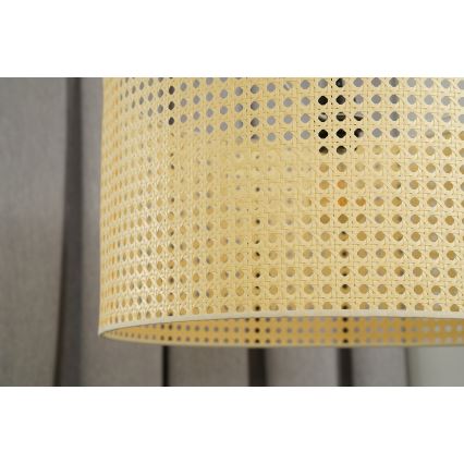Duolla - Candeeiro suspenso ROLLER RATTAN 1xE27/15W/230V diâmetro 45 cm bege