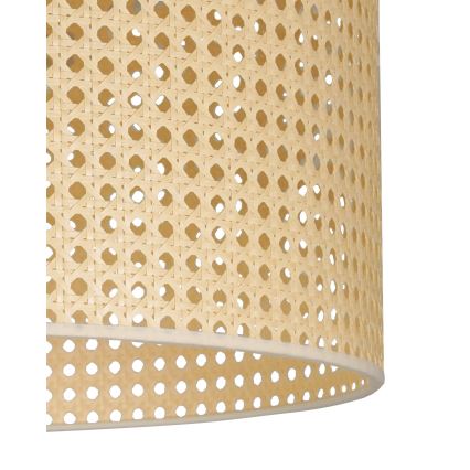 Duolla - Candeeiro suspenso ROLLER RATTAN 1xE27/15W/230V diâmetro 45 cm bege