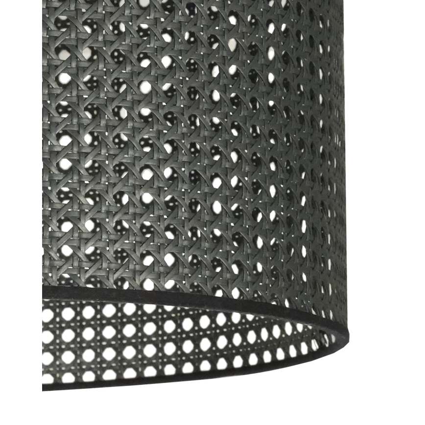 Duolla - Candeeiro suspenso ROLLER RATTAN 1xE27/15W/230V diâmetro 45 cm preto