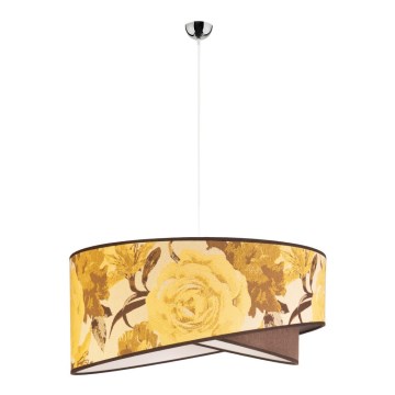Duolla - Candeeiro suspenso ROYAL 1xE27/40W/230V diâmetro 50 cm amarelo