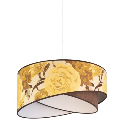 Duolla - Candeeiro suspenso ROYAL 1xE27/40W/230V diâmetro 50 cm amarelo