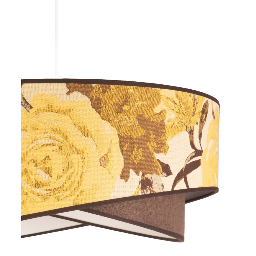 Duolla - Candeeiro suspenso ROYAL 1xE27/40W/230V diâmetro 50 cm amarelo