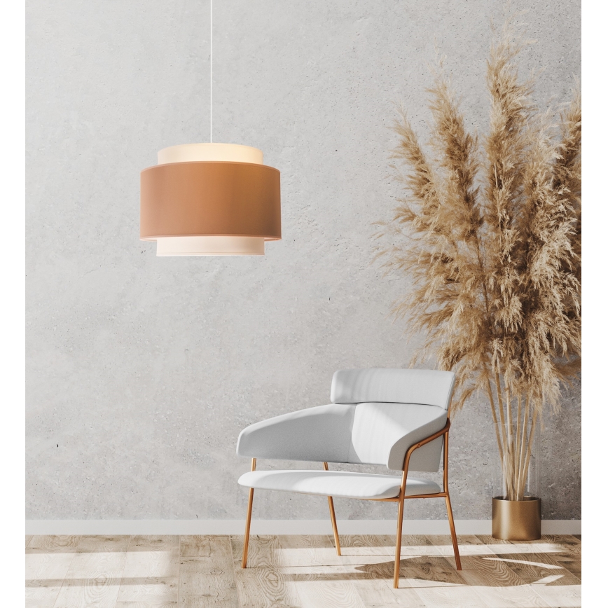 Duolla - Candeeiro suspenso SOHO 1xE27/40W/230V diâmetro 40 cm bege/creme