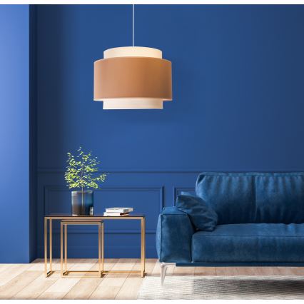 Duolla - Candeeiro suspenso SOHO 1xE27/40W/230V diâmetro 40 cm bege/creme