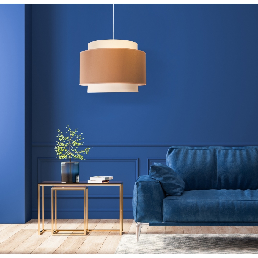 Duolla - Candeeiro suspenso SOHO 1xE27/40W/230V diâmetro 40 cm bege/creme