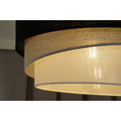 Duolla - Candeeiro suspenso TRIO 1xE27/15W/230V diâmetro 45 cm preto/cinzento/branco