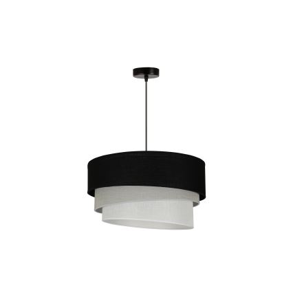 Duolla - Candeeiro suspenso TRIO 1xE27/15W/230V diâmetro 45 cm preto/cinzento/branco