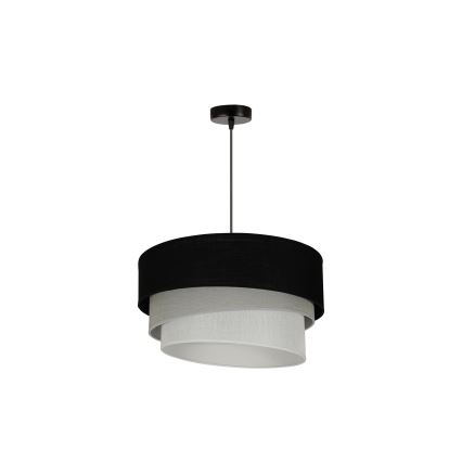 Duolla - Candeeiro suspenso TRIO 1xE27/15W/230V diâmetro 45 cm preto/cinzento/branco