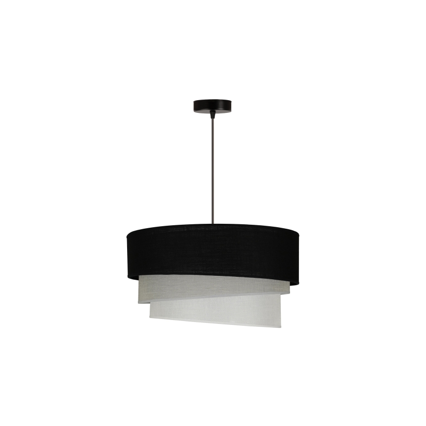 Duolla - Candeeiro suspenso TRIO 1xE27/15W/230V diâmetro 45 cm preto/cinzento/branco