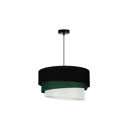 Duolla - Candeeiro suspenso TRIO 1xE27/15W/230V diâmetro 45 cm preto/verde/branco