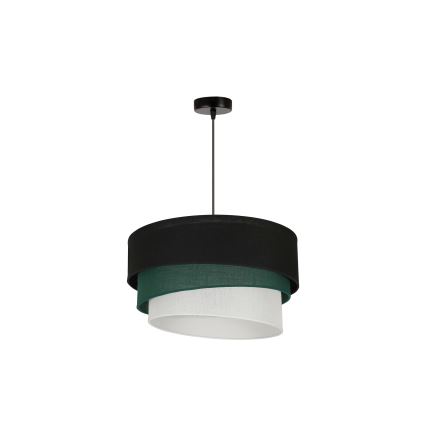 Duolla - Candeeiro suspenso TRIO 1xE27/15W/230V diâmetro 45 cm preto/verde/branco
