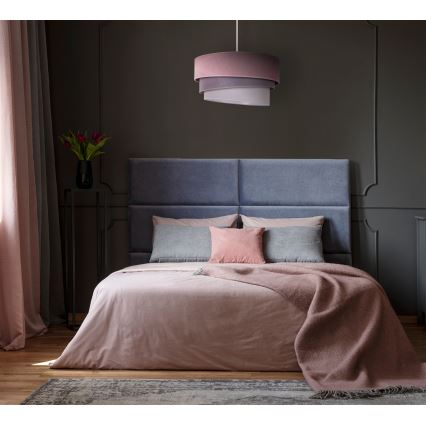 Duolla - Candeeiro suspenso TRIO 1xE27/15W/230V diâmetro 45 cm rosa/cinzento/branco