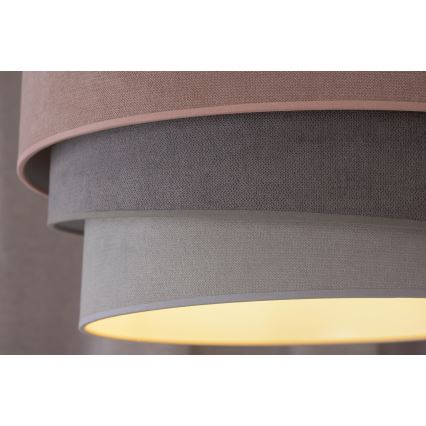 Duolla - Candeeiro suspenso TRIO 1xE27/15W/230V diâmetro 45 cm rosa/cinzento/branco
