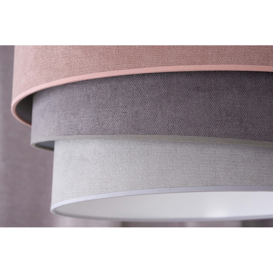 Duolla - Candeeiro suspenso TRIO 1xE27/15W/230V diâmetro 45 cm rosa/cinzento/branco