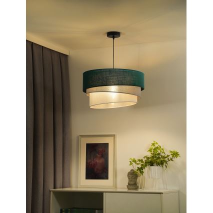 Duolla - Candeeiro suspenso TRIO 1xE27/15W/230V diâmetro 45 cm verde/cinzento/branco