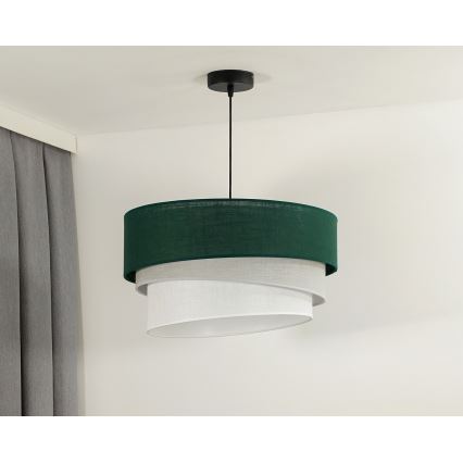 Duolla - Candeeiro suspenso TRIO 1xE27/15W/230V diâmetro 45 cm verde/cinzento/branco