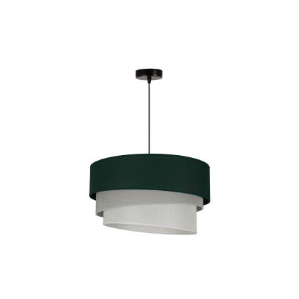 Duolla - Candeeiro suspenso TRIO 1xE27/15W/230V diâmetro 45 cm verde/cinzento/branco