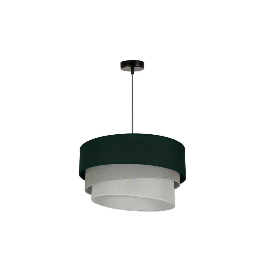 Duolla - Candeeiro suspenso TRIO 1xE27/15W/230V diâmetro 45 cm verde/cinzento/branco