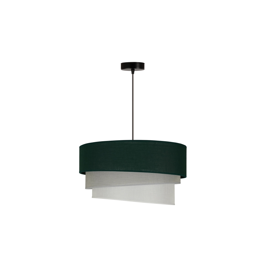 Duolla - Candeeiro suspenso TRIO 1xE27/15W/230V diâmetro 45 cm verde/cinzento/branco