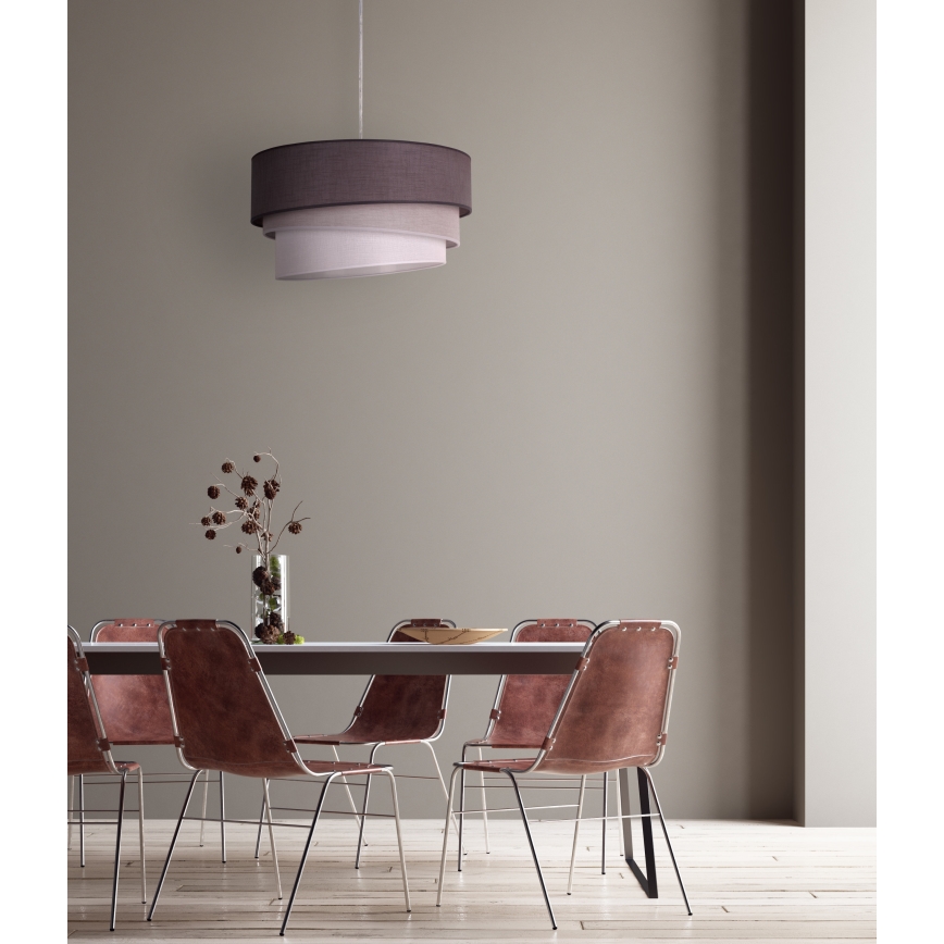 Duolla - Candeeiro suspenso TRIO 1xE27/40W/230V diâmetro 45 cm antracite/cinzento/branco