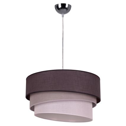 Duolla - Candeeiro suspenso TRIO 1xE27/40W/230V diâmetro 45 cm antracite/cinzento/branco