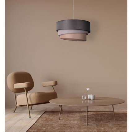 Duolla - Candeeiro suspenso TRIO 1xE27/40W/230V diâmetro 45 cm antracite/cinzento/castanho