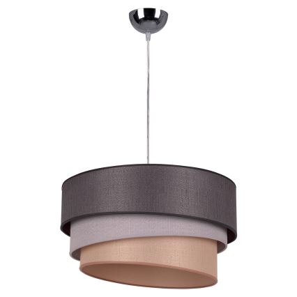 Duolla - Candeeiro suspenso TRIO 1xE27/40W/230V diâmetro 45 cm antracite/cinzento/castanho