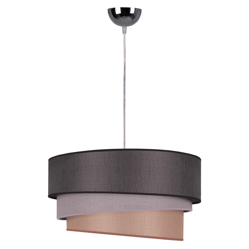 Duolla - Candeeiro suspenso TRIO 1xE27/40W/230V diâmetro 45 cm antracite/cinzento/castanho