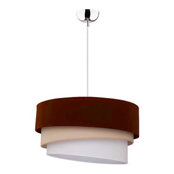Duolla - Candeeiro suspenso TRIO 1xE27/40W/230V diâmetro 45 cm castanho/bege/branco
